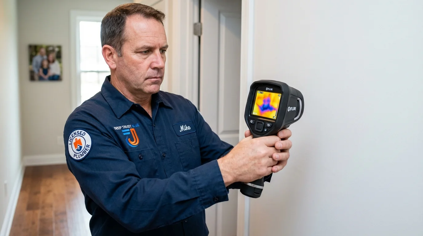 Thermal imaging leak detection by Johns Plumbing LLC in Old Orchard Beach
